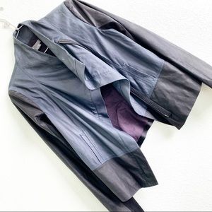 VINCE scuba asymmetrical zip up 100% leather jacket Medium moto biker